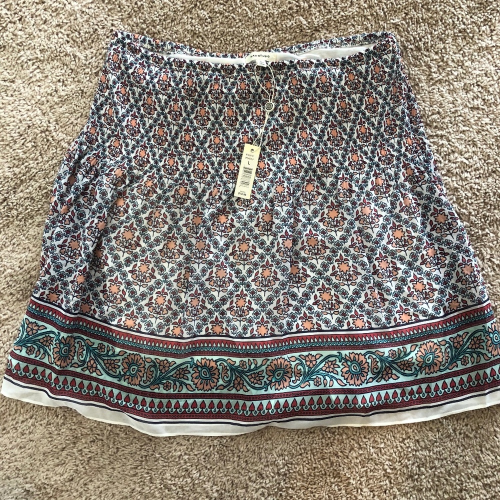 Max Studio Boho Printed Skirt